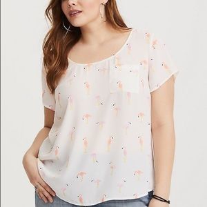 TORRID NEVER WORN FLAMINGO TOP